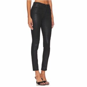NWT High Rise Rag & Bone Black Coated Skinny Jeans Size 25